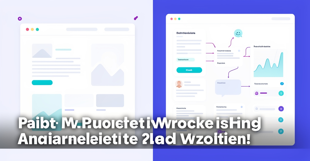 Split-screen flat illustration comparing in-house and AI-driven medical weight loss clinic websites, with AI side showing dynamic features and brand color accents.