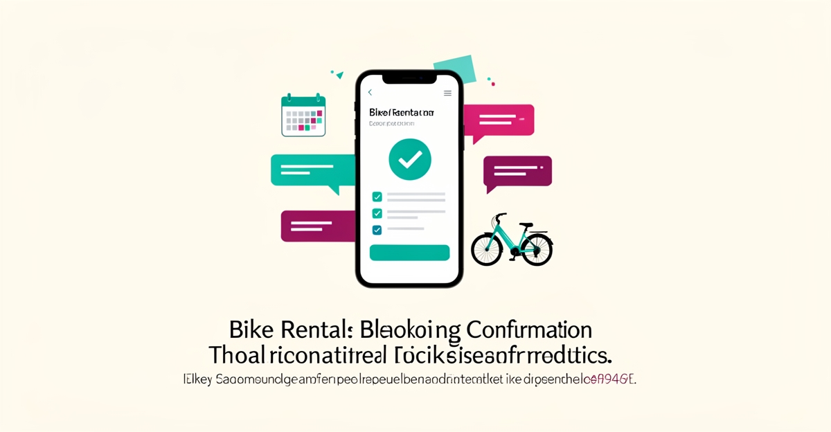 Flat illustration of a smartphone booking a bike rental with teal and magenta accents and the headline Worth It?