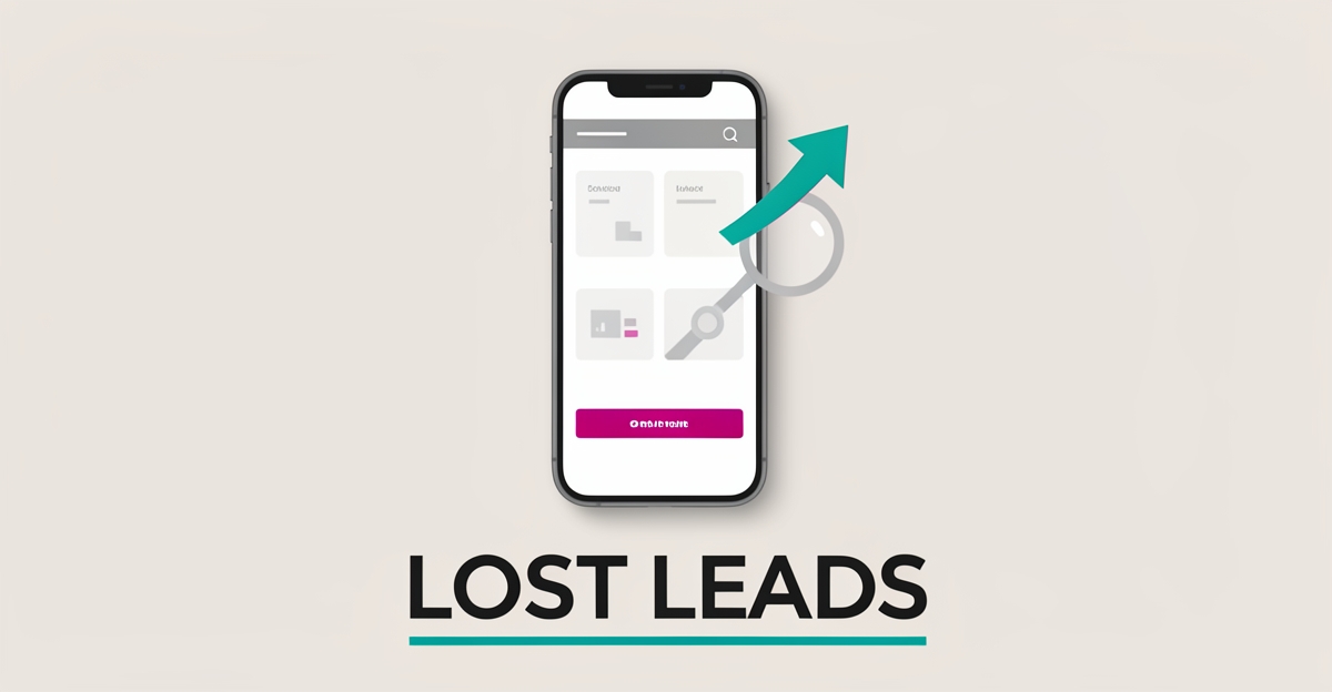 Flat illustration of a smartphone showing a clear service page with call-to-action button, symbolizing how unclear websites cost businesses leads.