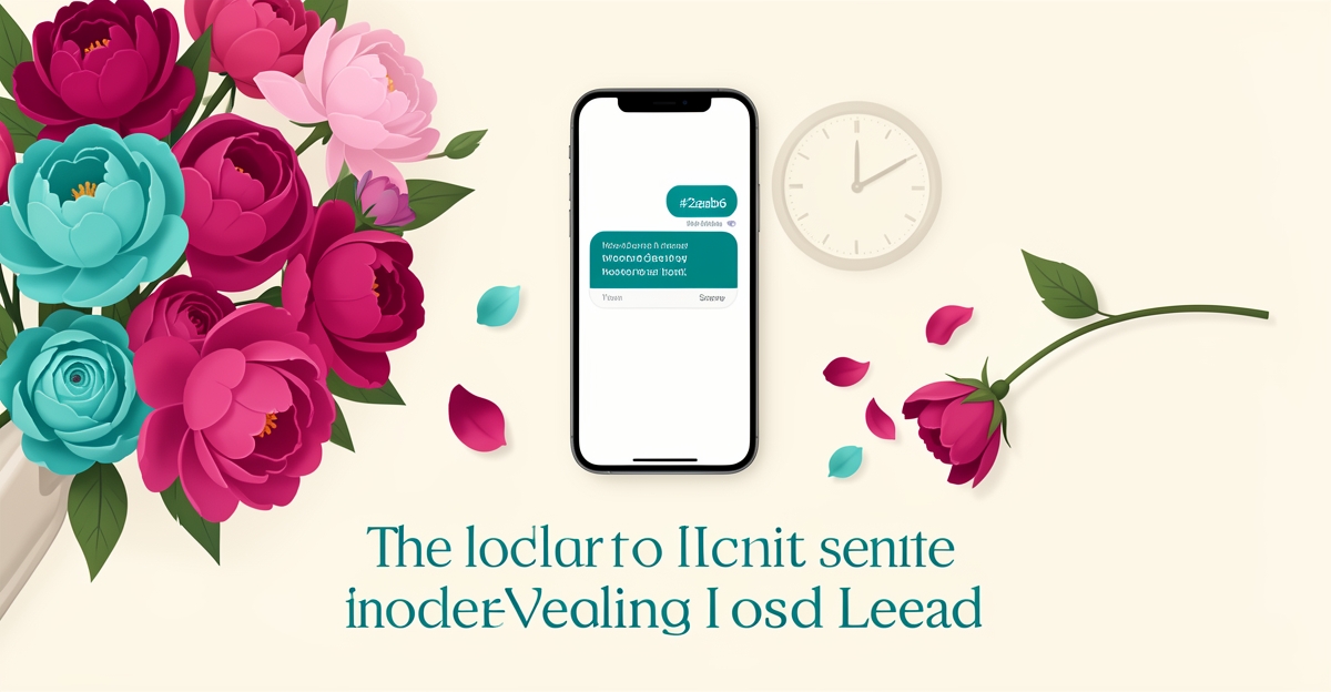Flat illustration of a smartphone with a wedding inquiry beside fresh and wilting florist bouquets, symbolizing lost leads from slow follow-up.