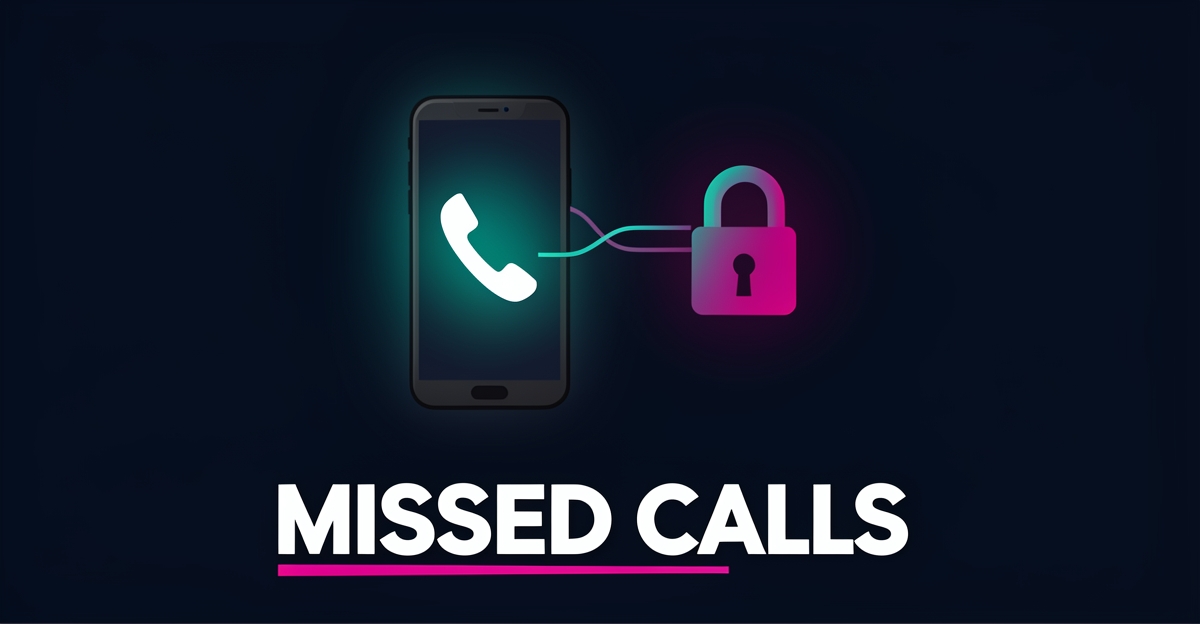 Flat illustration of a smartphone with a missed call beside a glowing padlock, symbolizing locksmith websites losing emergency calls.