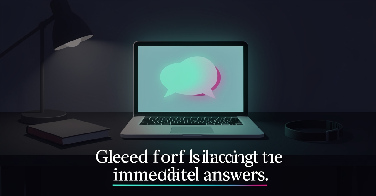 A laptop glows softly at 2 AM with an AI chat bubble, offering comfort to a grieving pet owner in a quiet, minimalist scene.