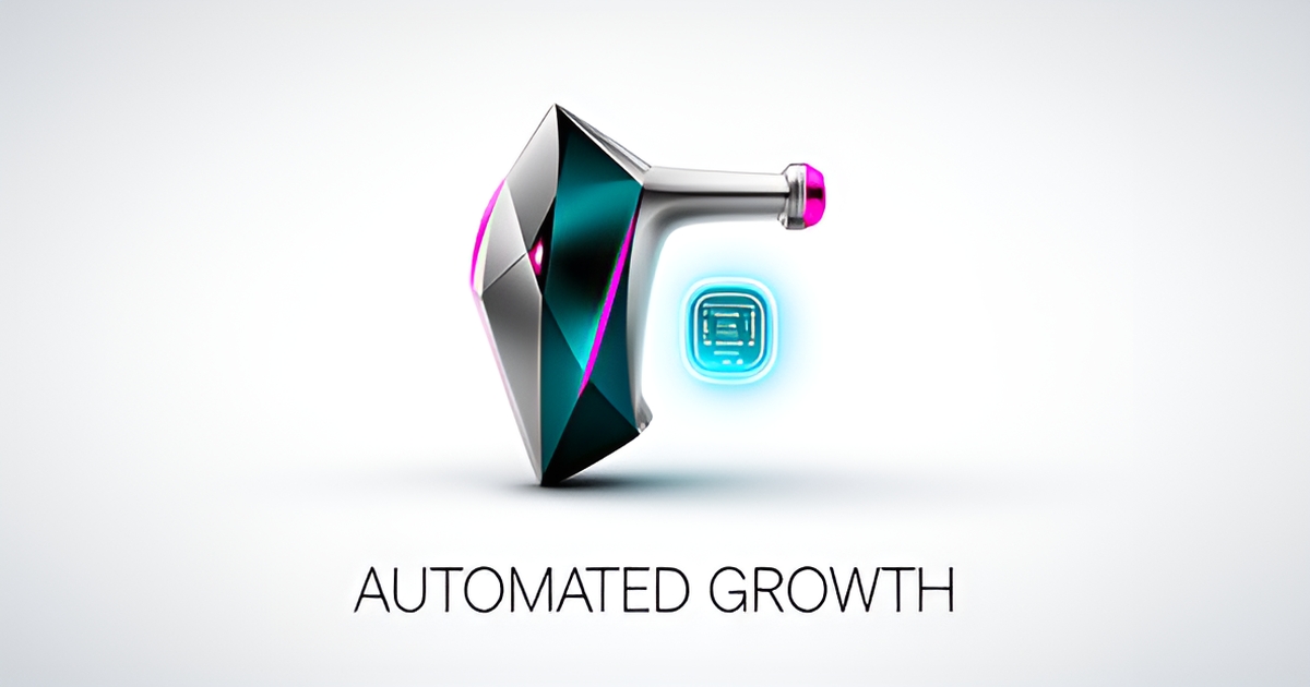 A minimalist flat illustration featuring medical spa technology elements with integrated text representing automated business growth for clinics.