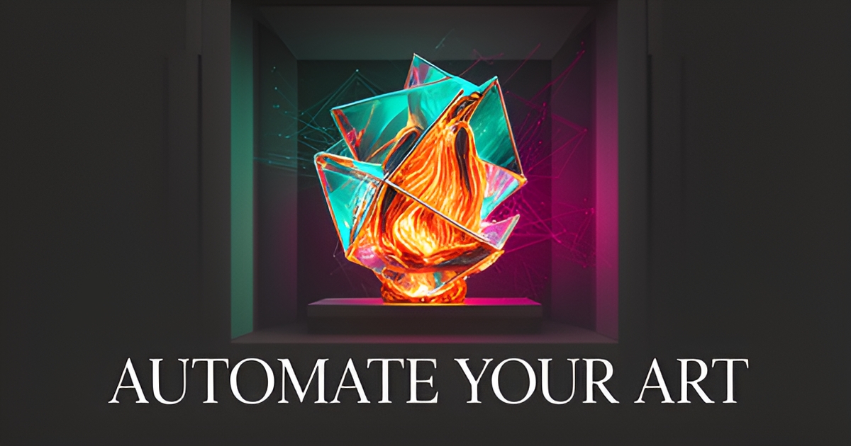 A minimalist flat illustration of a glowing glass sculpture, representing AI-automated website services for professional glassblowing studio businesses.