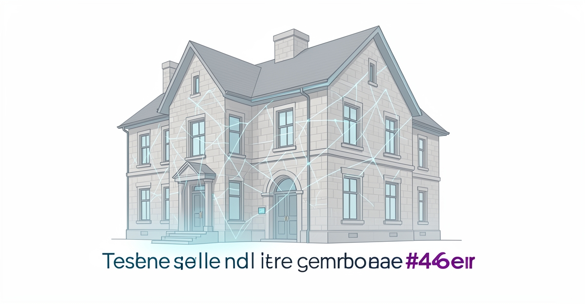A minimalist flat illustration of a historic building with digital data lines overlaying its surface, representing AI-assisted preservation, with brand-colored accents and a headline in the lower third.