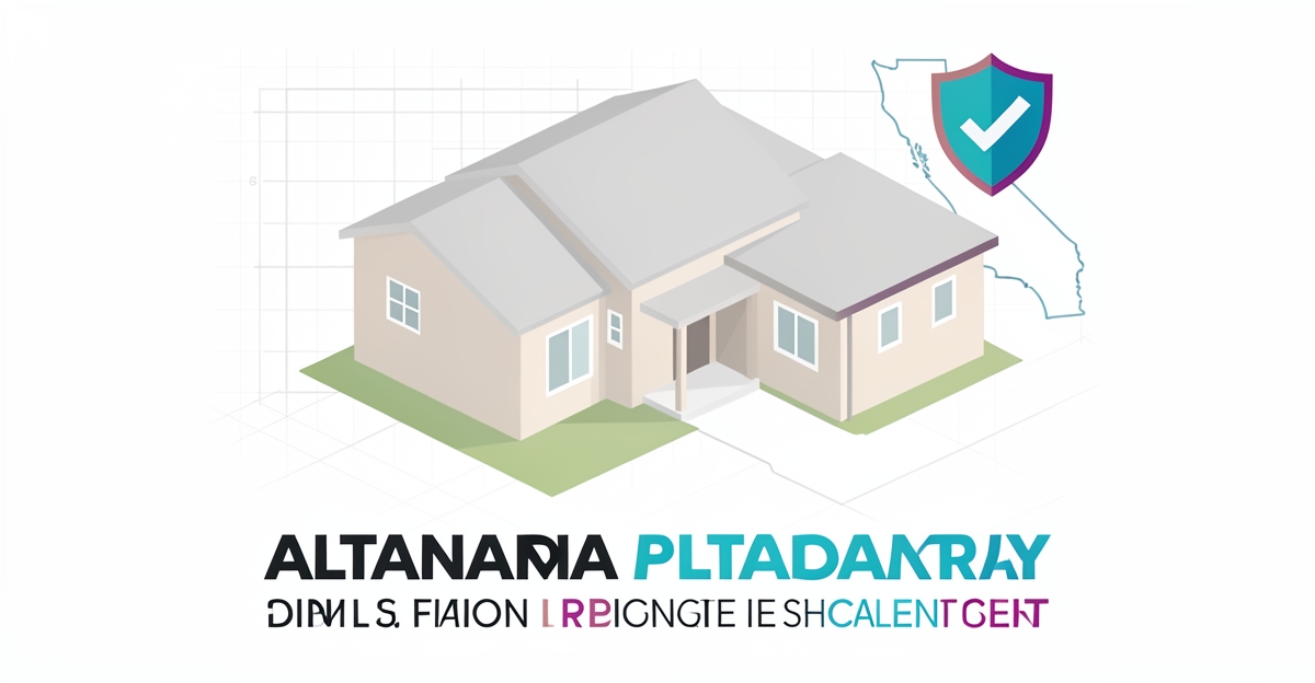 Flat illustration of a home with ADU and legal shield showing California HOA ADU rights protection.