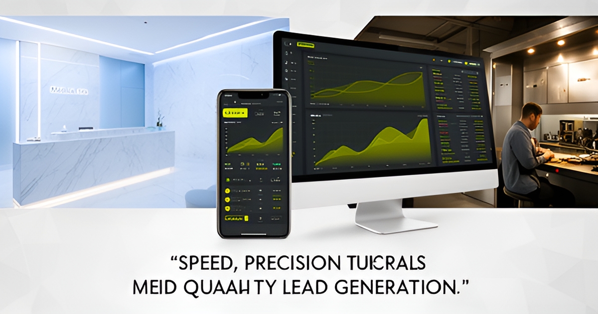 A modern illustration of a med spa and HVAC specialist with a focus on rapid lead response and generation.