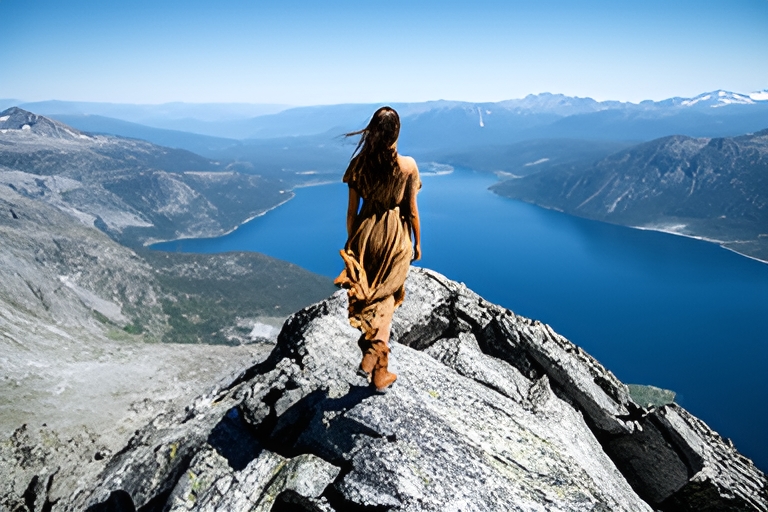 An elopement on a granite ridge