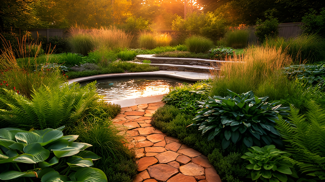 After — the transformed garden