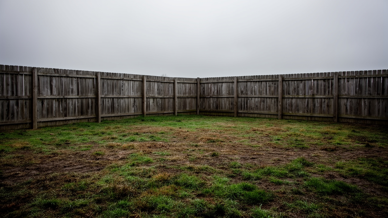 Before — the same yard